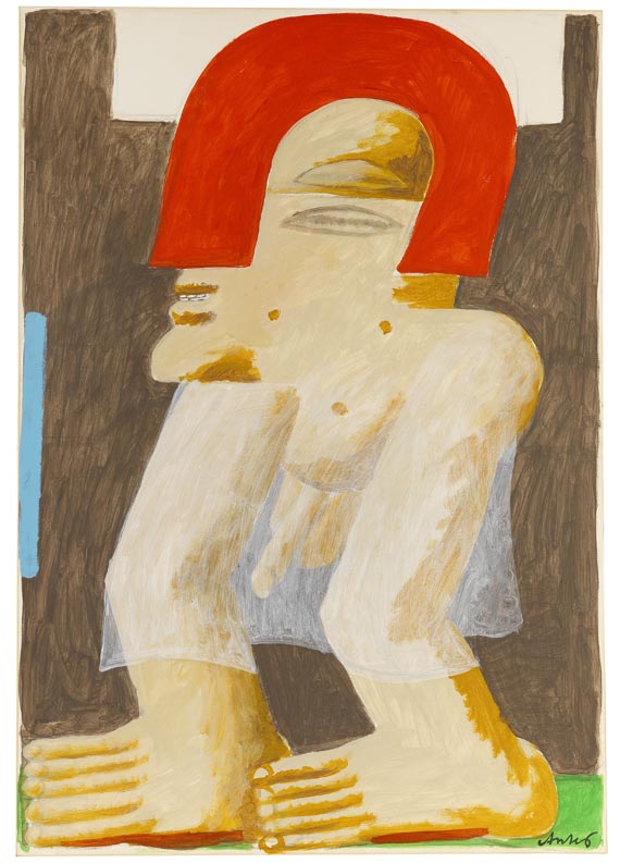 Mann mit rotem Helm, 1971