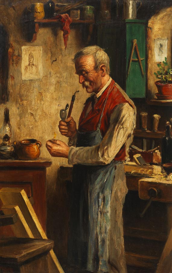 Carl Ostersetzer - 2 Gemälde: Kleine Anzeigen, Kunstpause - Weitere Abbildung