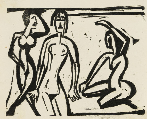 Ernst Ludwig Kirchner - 5 Blätter: Illustrationen zu Gustav Schiefler, Die Graphik Ernst Ludwig Kirchners, Band II Berlin 1931 - Weitere Abbildung