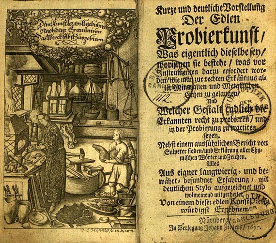   - Vorstellung Der Edlen Probierkunst. 1695