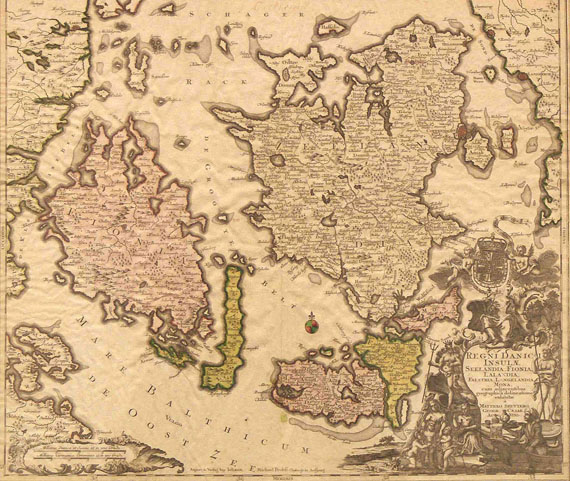  Dänemark - 1 Bl. Seutter, M., Regni Danici Insulae. 1740