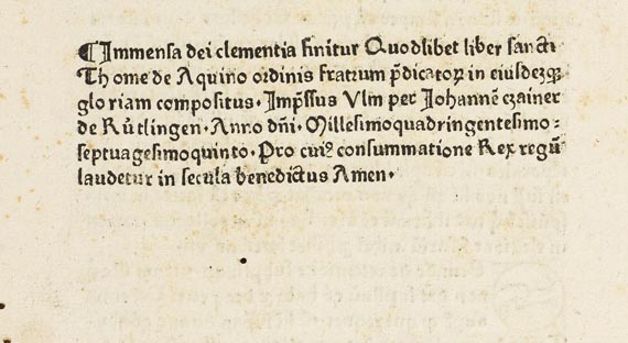 Thomas von Aquin - Questiones. 1475 21(20) - Weitere Abbildung
