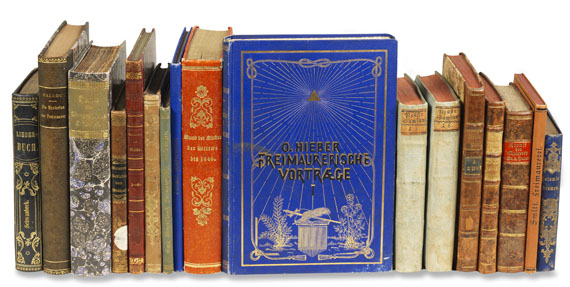   - Slg. deutsche Freimaurer-Literatur. Ca. 240 Tle. - Einband