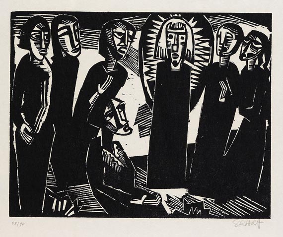 Karl Schmidt-Rottluff - Christus (Kristus) unter den Frauen