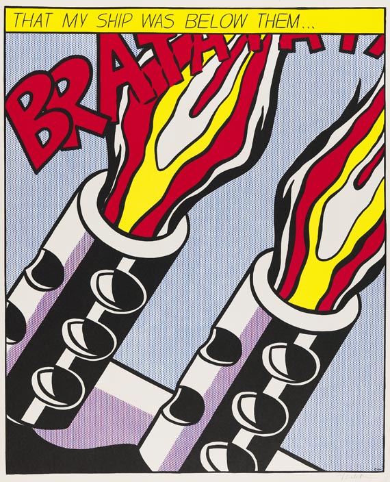 Roy Lichtenstein - 3 Blätter: As I Opened Fire Poster - Weitere Abbildung