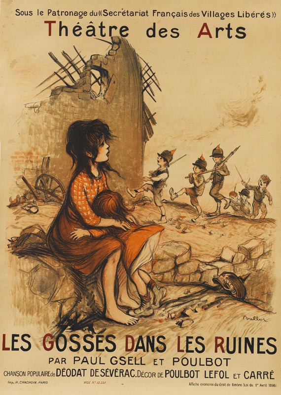Francisque Poulbot - Plakat: Les Gosses dans les Ruines
