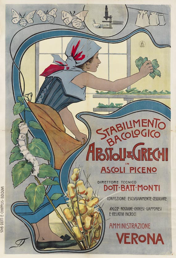 Carlo Casaltoli - Plakat: Stabilimento Bacologico