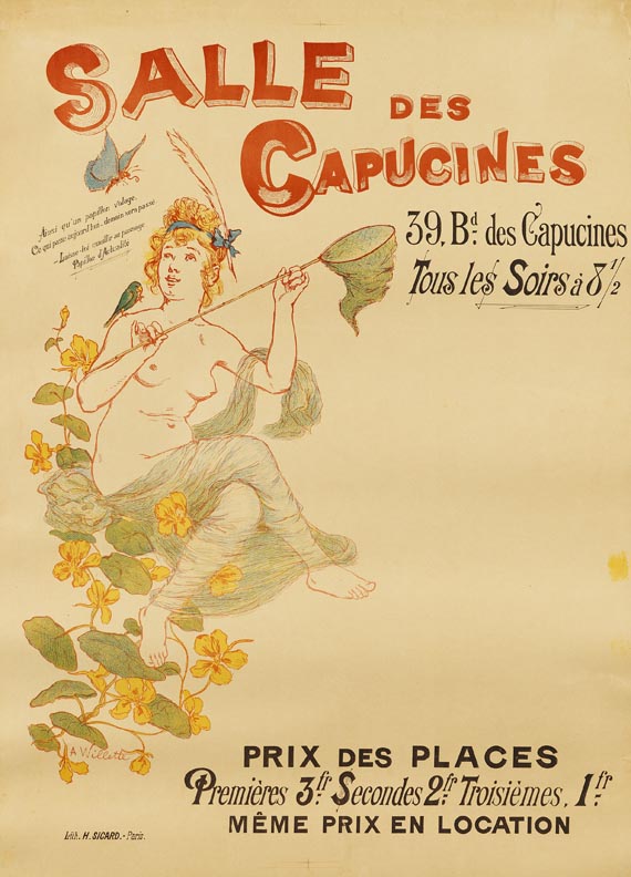 Adolphe Willette - Plakat: Salle de Capucines 39, Bd