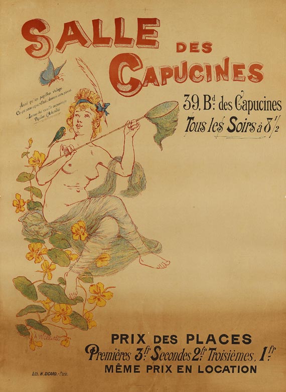 Adolphe Willette - Plakat: Salle de Capucines 39, Bd