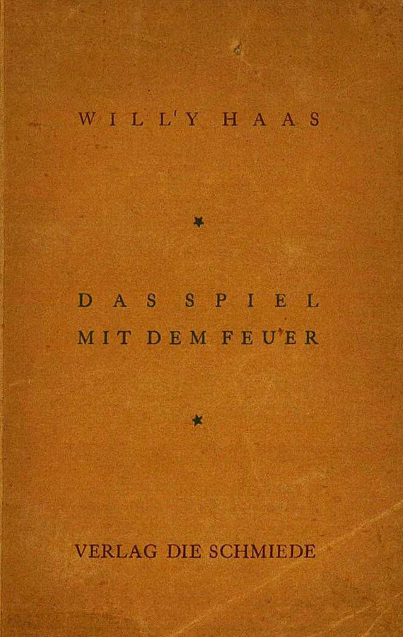 Willy Haas - 5 Werke. 1923-68.