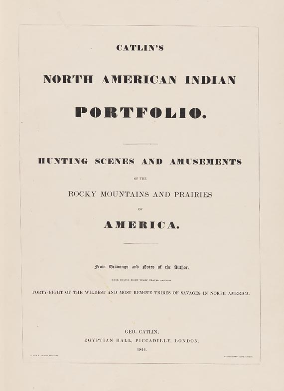 George Catlin - North American Indian Portfolio. 1844.