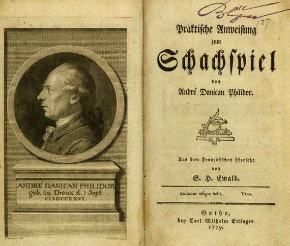 Schach - Praktische Anweisung zum Schachspiel, 1779.