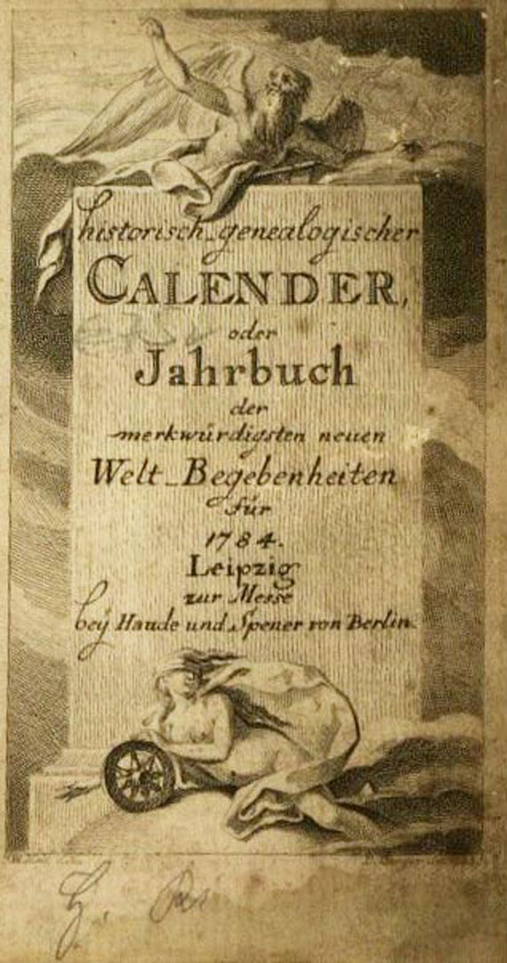   - Historisch genealogischer Calender. 1784.