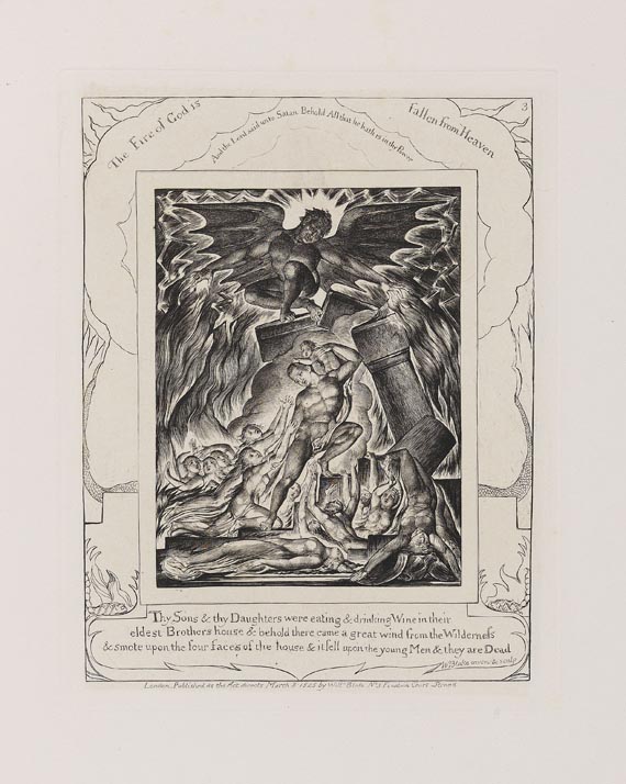 William Blake - Illustrations of the book of Job. - Weitere Abbildung