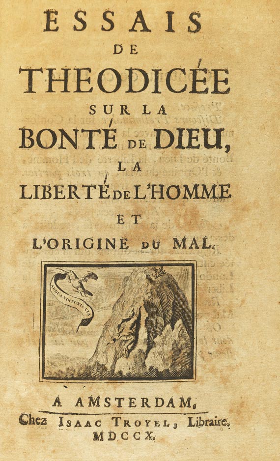 Gottfried Wilhelm Leibniz - Essais de theodicée. 1710.