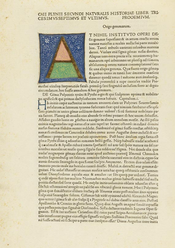 Caecilius Plinius Secundus - Historia naturalis. 1472.