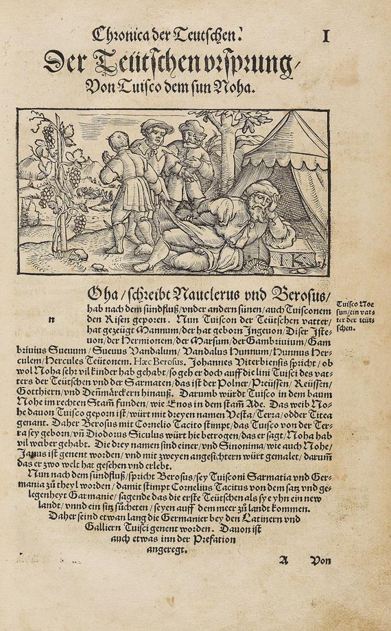 Sebastian Franck - Chronica und Weltbuch. 2 Teile in 1 Bd. 1534. - Weitere Abbildung
