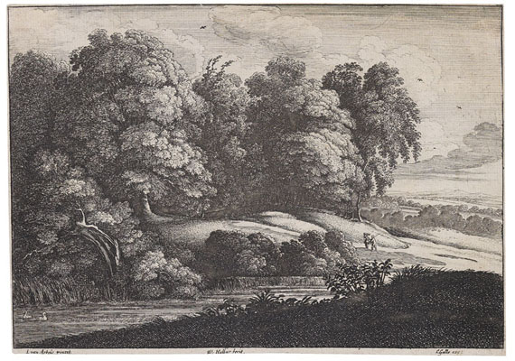 Wenzel Hollar - 3 Bll.: Landschaften