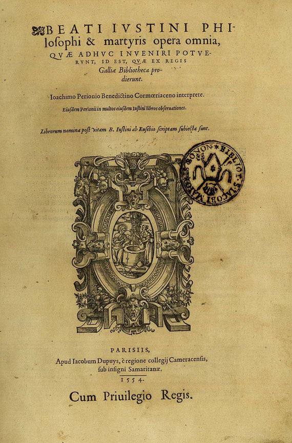   - Beati iustini philosophi...1554