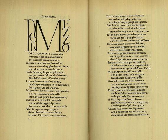 Bremer Presse - Dante, La divina commedia. 1921