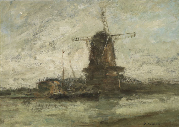 Rudolf Höckner - Windmühle am Wasser