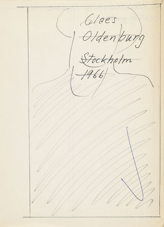 Claes Oldenburg - Skulpturer och teckningar - Orig.-Skizzen. 1966. - Weitere Abbildung