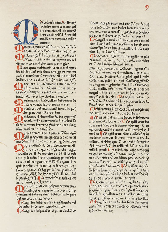 Johannus Calderinus - 2 Bde. Repertorium juris. 1474.