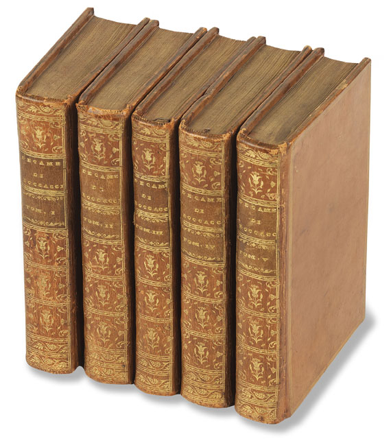 Giovanni Boccaccio - Il Decamerone. 5 Bde. 1757. - Einband