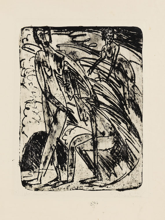 Ernst Ludwig Kirchner - Badende in Wellen