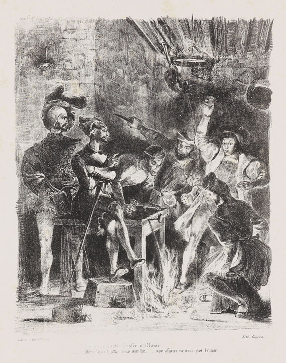 Eugène Delacroix - Méphistophélès dans la taverne des étudiants