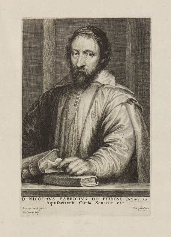 Antonius van Dyck - Porträt des Pieter Breughel aus der "Iconographie". Sowie fünf weitere Porträts nach van Dyck, gestochen von Pieter de Jode II (1), Lucas Vorsterman I (3) und Lucas Vorsterman II (1) - Weitere Abbildung