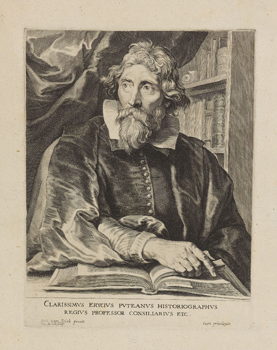 Antonius van Dyck - Porträt des Pieter Breughel aus der "Iconographie". Sowie fünf weitere Porträts nach van Dyck, gestochen von Pieter de Jode II (1), Lucas Vorsterman I (3) und Lucas Vorsterman II (1) - Weitere Abbildung