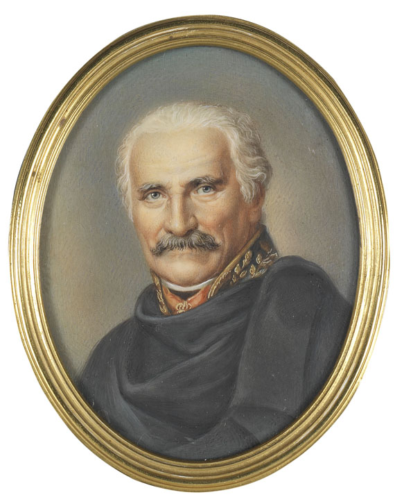 Miniatur - Porträt des preußischen Generalfeldmarschalls Fürst von Blücher