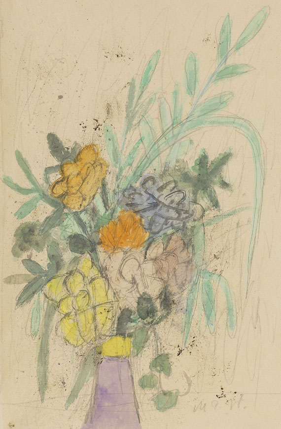 Max Peiffer Watenphul - Blumenstrauß in violetter Vase