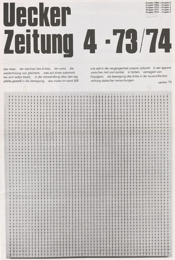 Günther Uecker - Uecker Zeitung, Nr. 1-4, 1969-73/74 - Weitere Abbildung