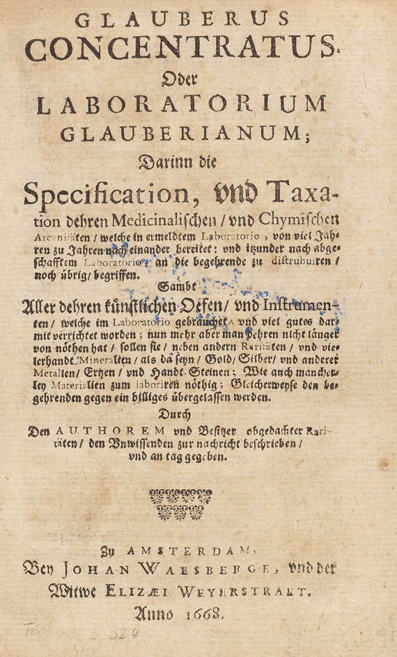  Alchemie und Okkulta - Concentratus. 1668