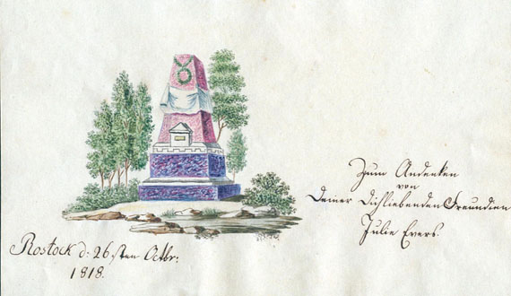  Album amicorum - Stammbuch, Rostock. 1815-29.