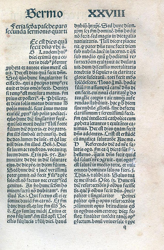 Gabriel Biel - Sermones. Teile 1 u. 2 (von 4) in 1 Bd. 1499.