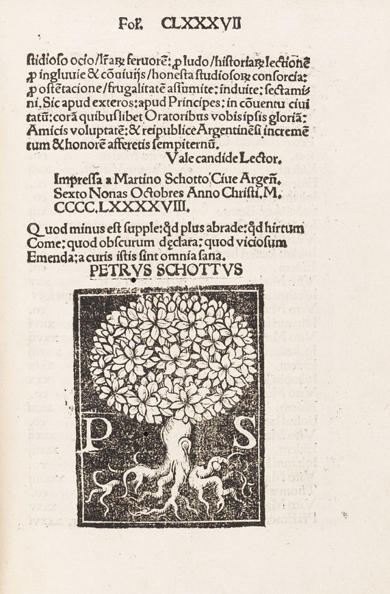Petrus Schott - Lucubraciunculae ornatissimae. 1498. - Weitere Abbildung