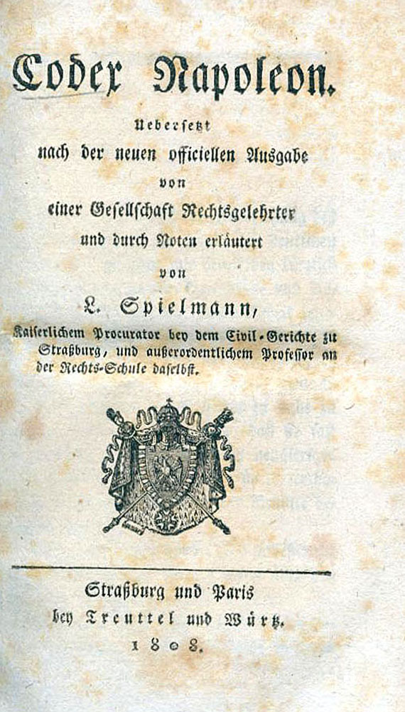 Ludwig Spielmann - Codex Napoleon. 1808.