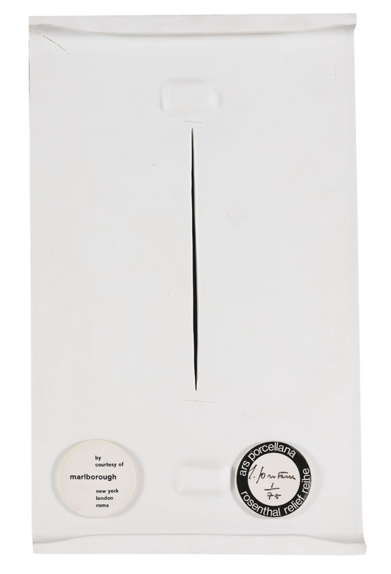 Lucio Fontana - Concetto Spaziale Taglio - Rückseite
