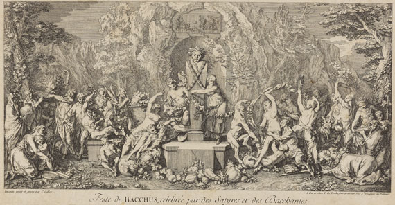 Claude Gillot - 4 Blätter: Les Quatre Festes - Feste de Diane, Feste de Bacchus, Feste de Faune, Feste du Dieu Pan - Weitere Abbildung