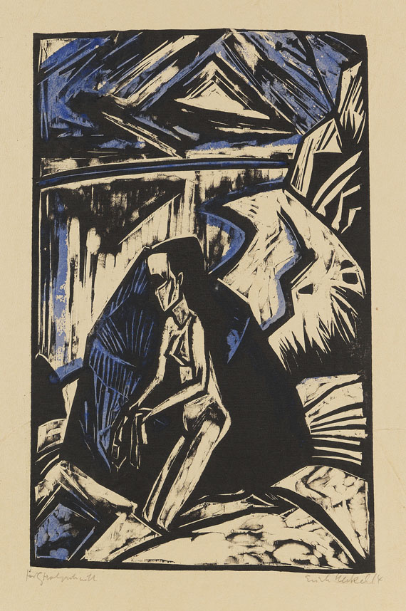 Erich Heckel - Kniende am Stein