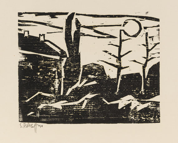 Karl Schmidt-Rottluff - Landschaft im Mondschein