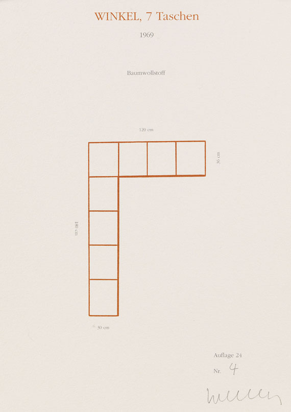 Franz Erhard Walther - Winkel, 7 Taschen - Weitere Abbildung