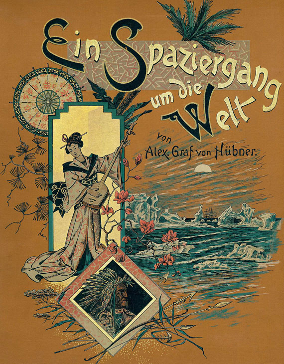 Langegg, F. A. von - Siegenbringende Reisaehren. 1880. 3 Bde. - Dabei: Hübner, Spaziergang. 1895