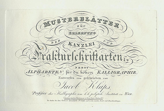 Klaps, J. - Musterblätter Frakturschriftarten.