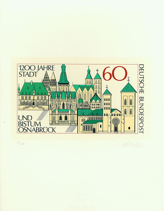   - Briefmarken- Graphik. Edition Borek. 4 Bde.