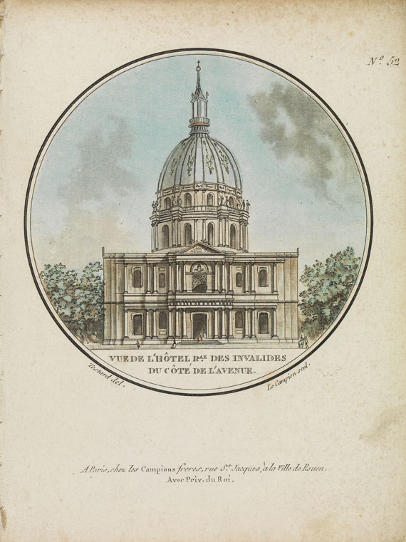   - Vues pittoresques ... de Paris. Kupfer aus 2 Folgen in 1 Bd. Um 1790. - Weitere Abbildung