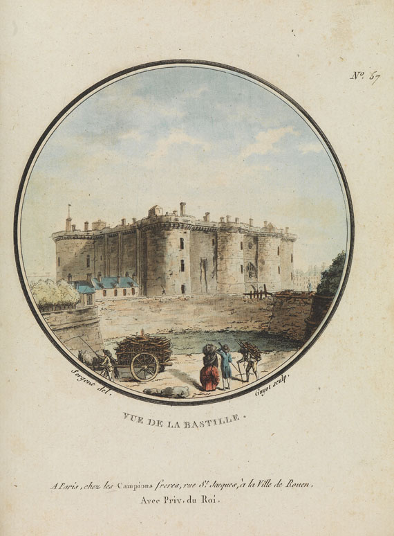   - Vues pittoresques ... de Paris. Kupfer aus 2 Folgen in 1 Bd. Um 1790. - Weitere Abbildung